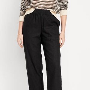 Old Navy High Waisted Straight Linen Pants